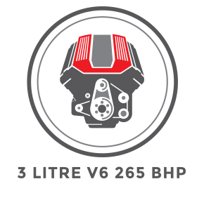 3 Litre V6 Engine, Producing 265BHP